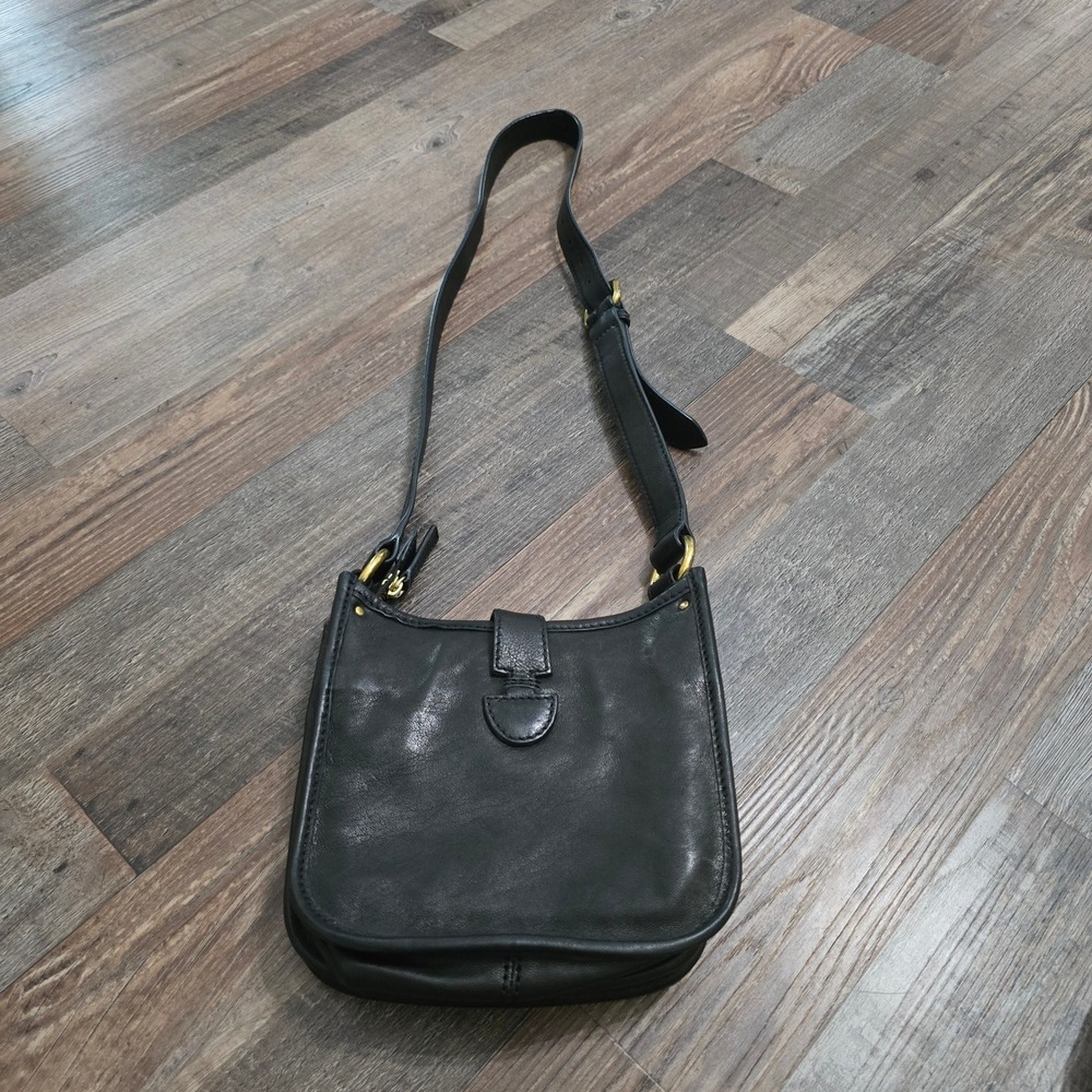 Frye Mini Crossbody Purse Black Madison North South Mini Leather Bag - Picture 2 of 16